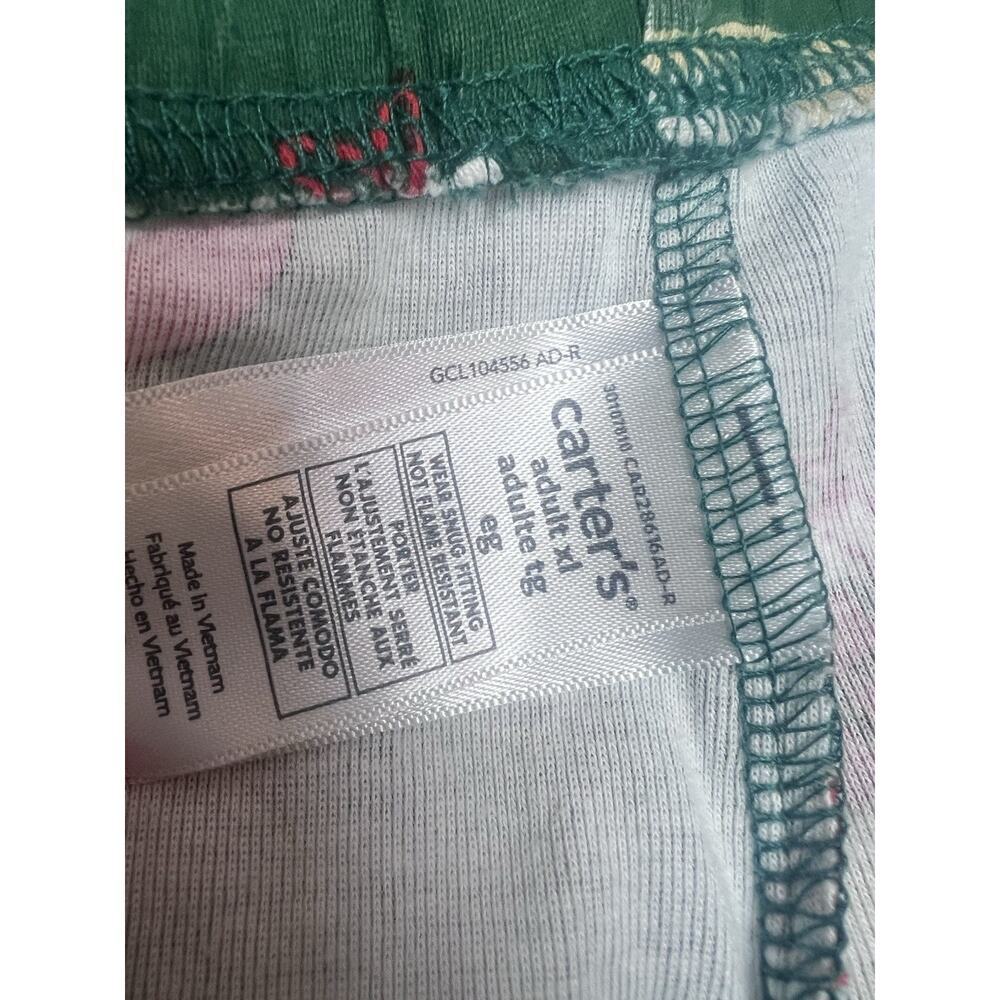 Carter's Adult XL Christmas Pajama Set Long Sleeve Long Pants Sleepwear Santa - Picture 13 of 15